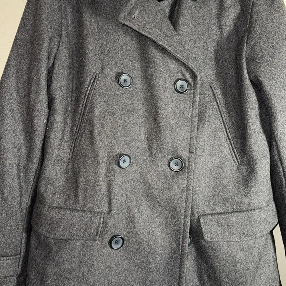 Banana Republic Men’s grey wool blend pea coat size small NWT